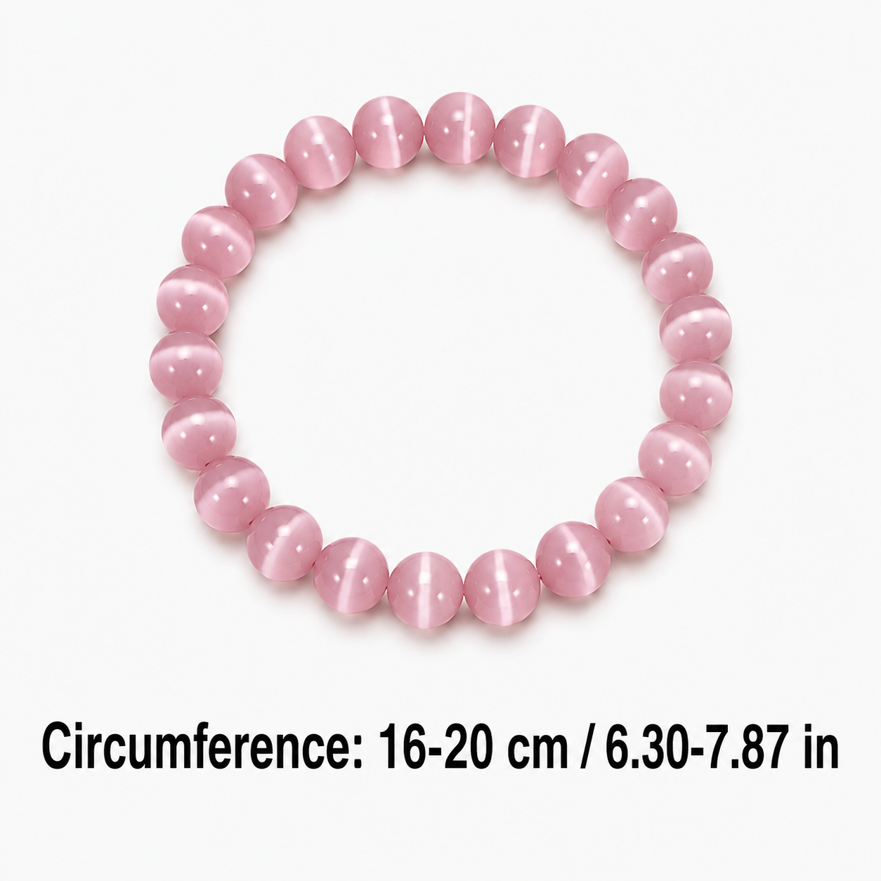2pc Purple & Pink Cat Eye Stone Beaded Bracelet Set, Elegant Layered